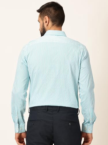 Image of Thomas Scott Men's | Stripes | Full Sleeve | Slim Fit | 100% Cotton | Cutaway | Formal Shirt