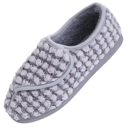 Image of Git-up Women Soft wide Slippers Memory Foam Closed Toed Diabetic Arthritis Edema House Slippers