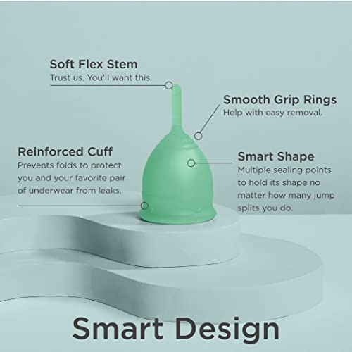 Saalt Twin Pack - Reusable Medical-Grade Silicone Period Cup - Wear for 12 Hours - Saalt Soft & Original firmness (Small) - Thumbnail 2