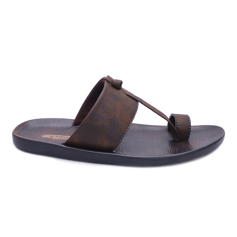 Image of Men's Synthetic Leather Slippers With PU Sole