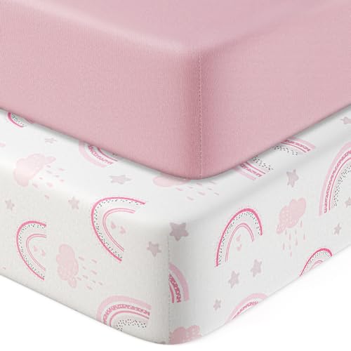 IOCCLH Baby Crib Sheets 2 Pack for Boys and Girls...