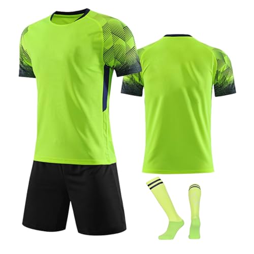 Conjunto de camiseta de fútbol personalizada, camiseta de entrenamiento con número de nombre, uniforme deportivo para hombres, mujeres y jóvenes, 6-verde fluorescente, Altoa única