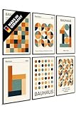 6x Bauhaus Poster Set A4 by PosterPost | Abstrakte 