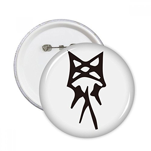 Badge bouton avec écriture chinoise ancienne Luo pour personnaliser un sac