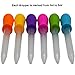 6 LIQUID DROPPERS for CANDY with Warranty and Bonus eBook. Silicone Bulb tip with Plastic 5ml Pipette Dropper for Kids Arts Crafts Paint Jello Gummy Bear Ice and Lego Mold Lovers by MOLDS 4 U