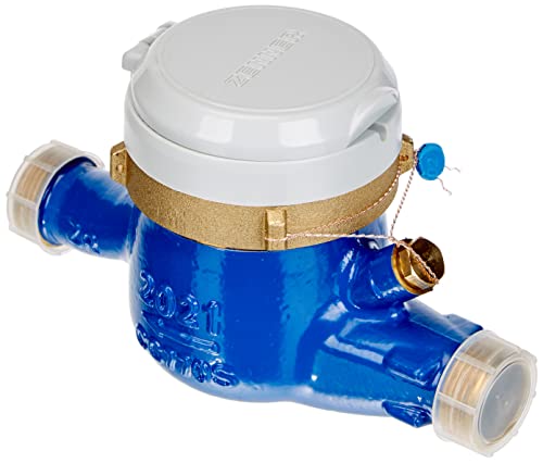 Sanitop-Wingenroth 14080 5 Contador de Agua doméstica con 2 roscas Exteriores Pulgadas, Latón, 3/4 Zoll