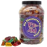 PE ÄM | Zuckerfreie Fruchtgummi 5er Frucht Mix M'Ecks | 2kg Big Pot | XXL Pack für Party, Candybar & als Geschenk | Süß & Saftig | Premiumfruchtgummi