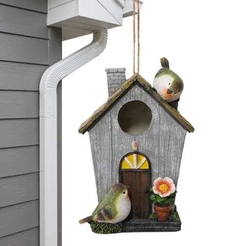 Maison pour oiseaux-mouches abri de nidification extérieur suspendu en bois - 2