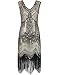 Produktbild Ro Rox 1920er Abendkleid Kleid Flapper Lang Sommerkleid Vintage Gloria Cocktailkleid Damen Great Gatsby Retro, Champagner, M