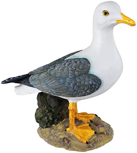 Statue debout de mouette en polyrésine pour dynamiser une déco extérieure terne