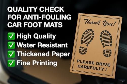 Image of Car Disposable Paper Foot Mat for Bus,Van,Truck,Crew Cab,Car Printing Papers, Paper Interior Automotive Mats,Universal Size, Brown (Pack of 800)