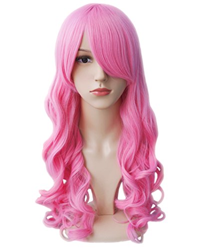 ANOTHERME Another Me Wig Women’s Long Big Wavy Hair 25 Inches Candy Pink Ultra Soft Heat Resistant Fiber Party Cosplay Accessories