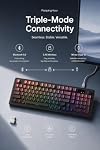 Wireless Gaming Keyboard, 2.4G/Bluetooth/Wired 3-Mode | Software Programmable RGB, Gasket Structure, Cloud-Like Soft Keys, Ideal for Writers & Gamers