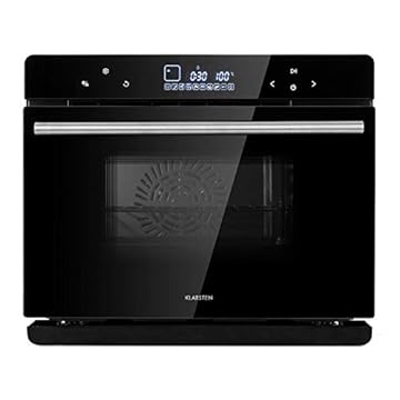 Klarstein MasterFresh Steam Oven - Stand Steam Cooker, 24 litres, 230 ° C, 1.4-Litre Water Tank, Steam Cooking: 1100W, Oven: 1900W, TouchControl, Timer, Steaming, Baking & Dehydrating, Black