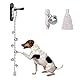 GINIDEAR Hundeglocken zum Hinausgehen, Verstellbare Hundetürklingel, Türglocken für Hunde, Qualität Welpentrainingsglocke Verdrehter Stil, Beige