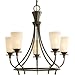 Progress Lighting Cantata Collection Forged Bronze 5-Light Chandelier