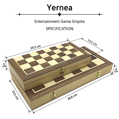 ZAW Scacchi Set di Scacchi magnetici Set di Scacchiera in Legno Pietra in Legno massello Pezzi Pieghevoli Scacchiera da Scacchi High-End Puzzle Scacchi Gioco Chess (Color : A 29x29CM)