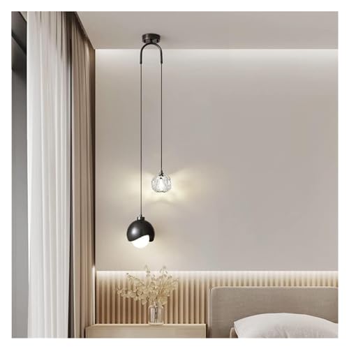 Lámpara de araña de cristal moderna con iluminación minimalista ajustable para el hogar 5