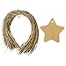 Wrapables 50 Gift Tags/Kraft Hang Tags with Free Cut Strings for Gifts, Crafts & Price Tags - Star