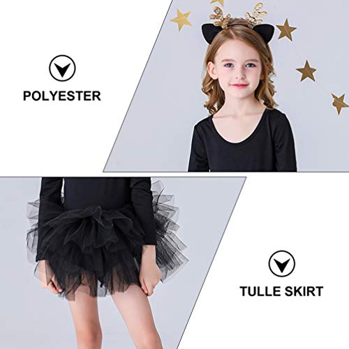 KESYOO 1 Unidade Primavera E Outono Crianças Gaze Vestido Desgrenhado Saia Tutu Saia Balé
