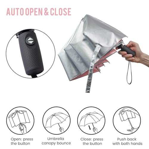 Image of G4Free UPF 50+ UV Protection Travel Umbrella 42 Inch Sun Blocking Umbrella