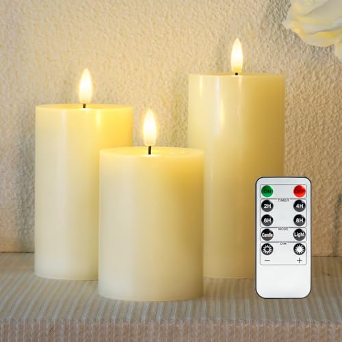 Bougies LED réalistes ivoire pour une ambiance de salon cocooning et sécurisée en soirée