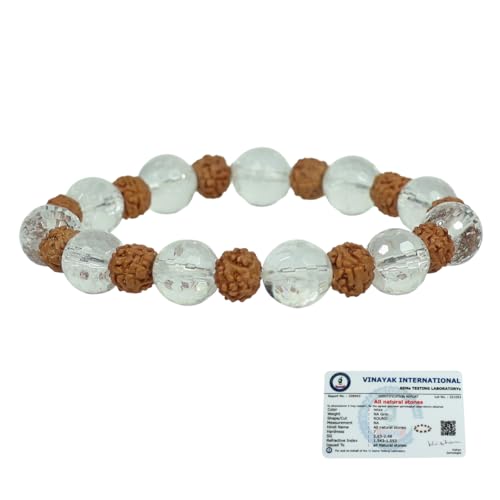 Image of Reiki Crystal Products Certified Natural Crystal Stone Diamond Cut /Faceted 10 mm Beads Bracelet for Men & Women | Reiki Charged Gemstone Jewellery | Multiple Stone Variants Available