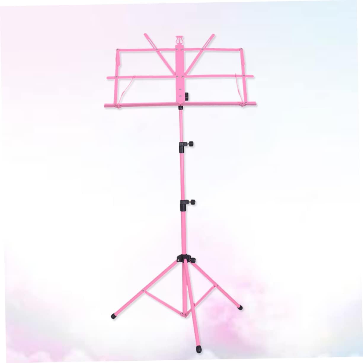 SHOWERORO Adjustable Height Music Stand Folding Music Sheet Tripod Stand Colorful Design Stability for Guitar Accessories