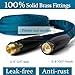 Gnimihz Garden Hose 25ft, Made of TPE(Not PVC), Ultra-Light & Flexible Water Hose with Solid Brass Fittings, Non-Shrinking, Easy to Storage, Drinking Water Safe Material, All-weather, SeaBlue