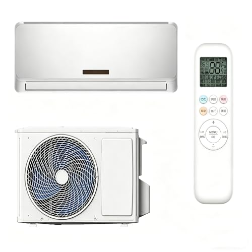 LIFEZEAL Climatiseur Split 9000 BTU Réversible, Climatiseur Inverter Silencieuse avec Pompe à Chaleur, R32, Classe A++, Climatisation avec Auto-Nettoyante, Télécommande pour Salon, Chambre (9000BTU)