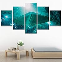 SIGNWIN 5 Panel Canvas Wall Art Peaceful Seas for Home Decorations Ready to Hang - 60