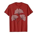 Hojas de Gingko Biloba Line Art Camiseta