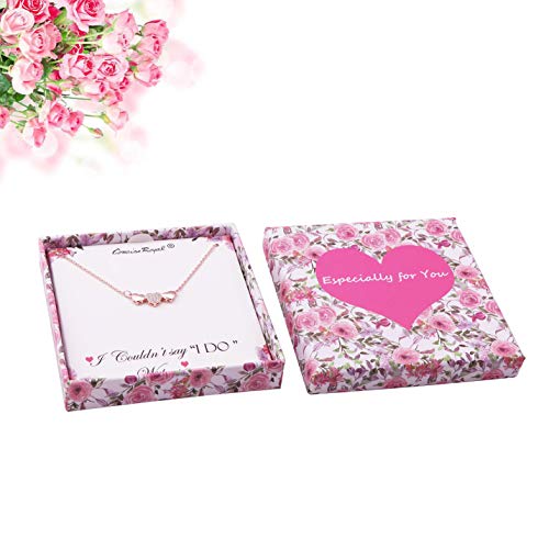 Rose Gold Gold 3 Heart Necklace for Friends Bridesmaid2