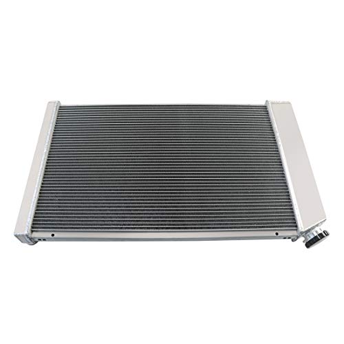 CoolingSky 3 Row Aluminum Radiator +2X12\" Fan W/Shroud Combo & Relay Kit for 1968-1987 Chevy Chevelle El Camino &C/K 10 20 30 Pickup +More Buick GM Models丨34\" Overall Width
