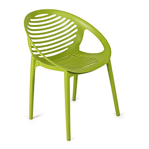 Image of Cello Abacus Chair Set Pack of 6 - Green | Strong and Durable | Easy to Clean | Chair for Living Room, Bed Room, Kitchen, Office Room, Outdoor | 3 Years Warranty