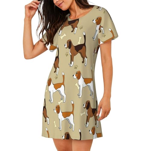 Robe de maison manches courtes beagle contre la chaleur - 2