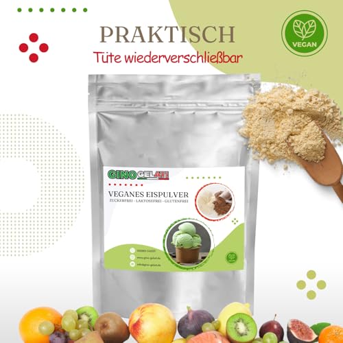 Gino Gelati Karamell Veganes Eis Pulver Zucker-, laktosefrei, verschieden Geschmacksarten, schnelle und einfache Zubereitung, Kalorienarmes, für private Küche und Gastronomie (10 Kg, Karamell Kaffee) – Bild 3