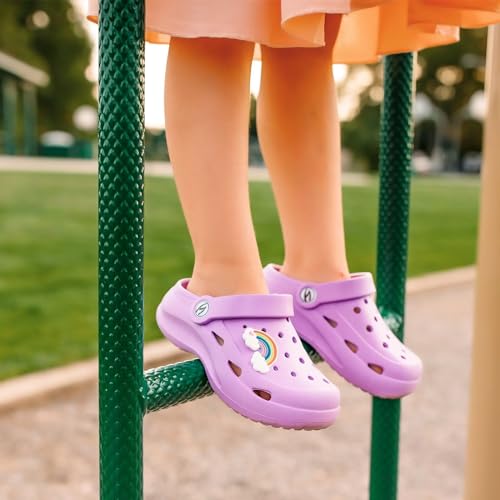 Hobibear Toddler Garden Clogs Girls Slip On Children Sandals Water Shoes For Indoor Outdoor Purple thumb #1