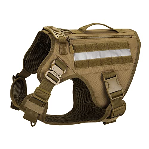 G-raphy Taktisches Training Hundegeschirr Jagd Arbeitsservice Hundeweste Einstellbares Molle Geschirr mit Griff und reflektierenden Streifen für mittlere große Hunde Cover
