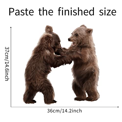 Vinilo decorativo de dos osos para pared miniatura 5