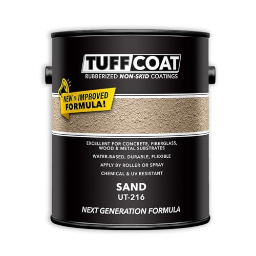 Tuff Coat UT-216 Sand - Submersible, Water-Based, Rubberized Non-Skid Coating - 1 Gallon