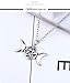 RUIZHEN Fashion 4 Colors Triple Moon Goddess Pendant Necklace Pentacle Pentagram Wiccan Jewelry(silver)