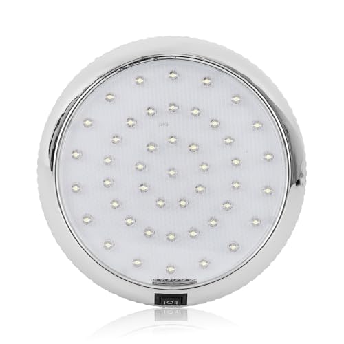 Luz de Techo LED 12V Riloer Lampara Interior con 46 LED Blanco para Caravanas y Camiones