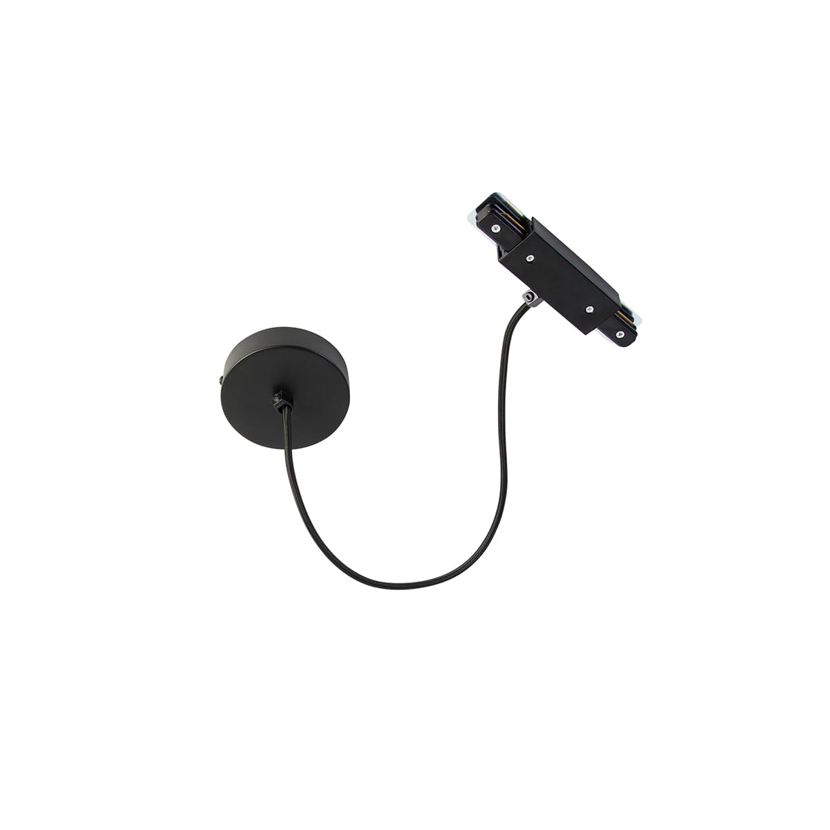 Alimentation Avec Plaque De Montage Carrée Pour Rail Monophasé Noir