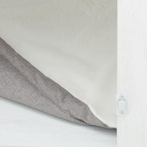 Relaxdays Hundekäfig, für Zuhause, HBT: 65,5x102x60 cm, Hundemöbel, 2 drehbare Näpfe, Hundebox, MDF & Stahl, weiß/braun