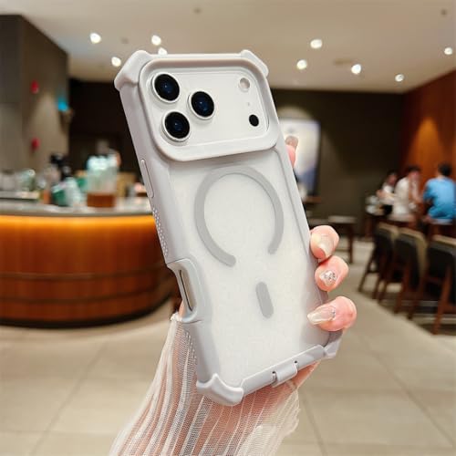 JIASHM for iPhone 13 Pro�p �ϏՌ��O���b�^�[�N���A�}�O�l�b�g���A�[�}�[�P�[�X�w�ʃJ�o�[�iiPhone 13 Pro�p/�O���[�j