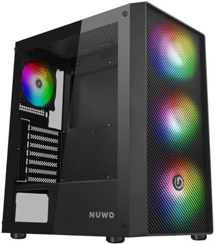 Case PC Gamer Onyx Mid-Tower ARGB - Con 4 Ventole LED (1x200mm, 3x120mm), Vetro Temperato, Compatibile Con ATX, Micro-ATX E ITX - Controller RGB Integrato - Foto 2