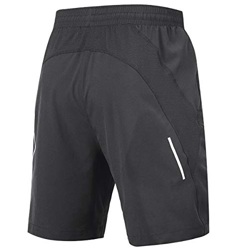 Souke Sports Men's 2 in 1 Workout Running Shorts 7" Quick Dry Gym Athletic Shorts Liner Zipper Pockets2