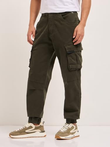Image of Men's Navy Slim Fit Casual Cargo