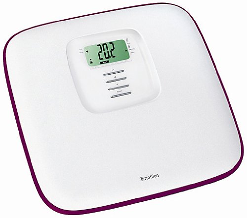 Terraillon カラーBMI体重計 FBC ラブリー ホワイト/ダークピンク TBS808PK